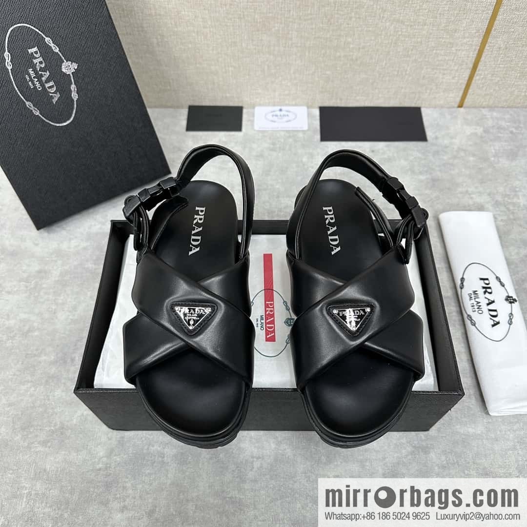๐๐P new Prada * Prada, new men's soft sheepskin sandals slippers