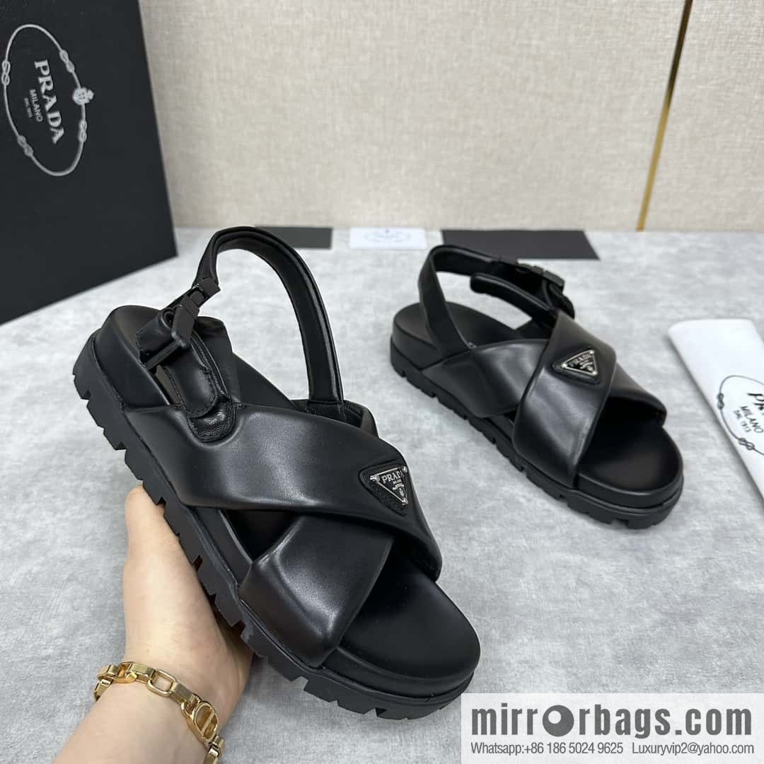 ๐๐P new Prada * Prada, new men's soft sheepskin sandals slippers