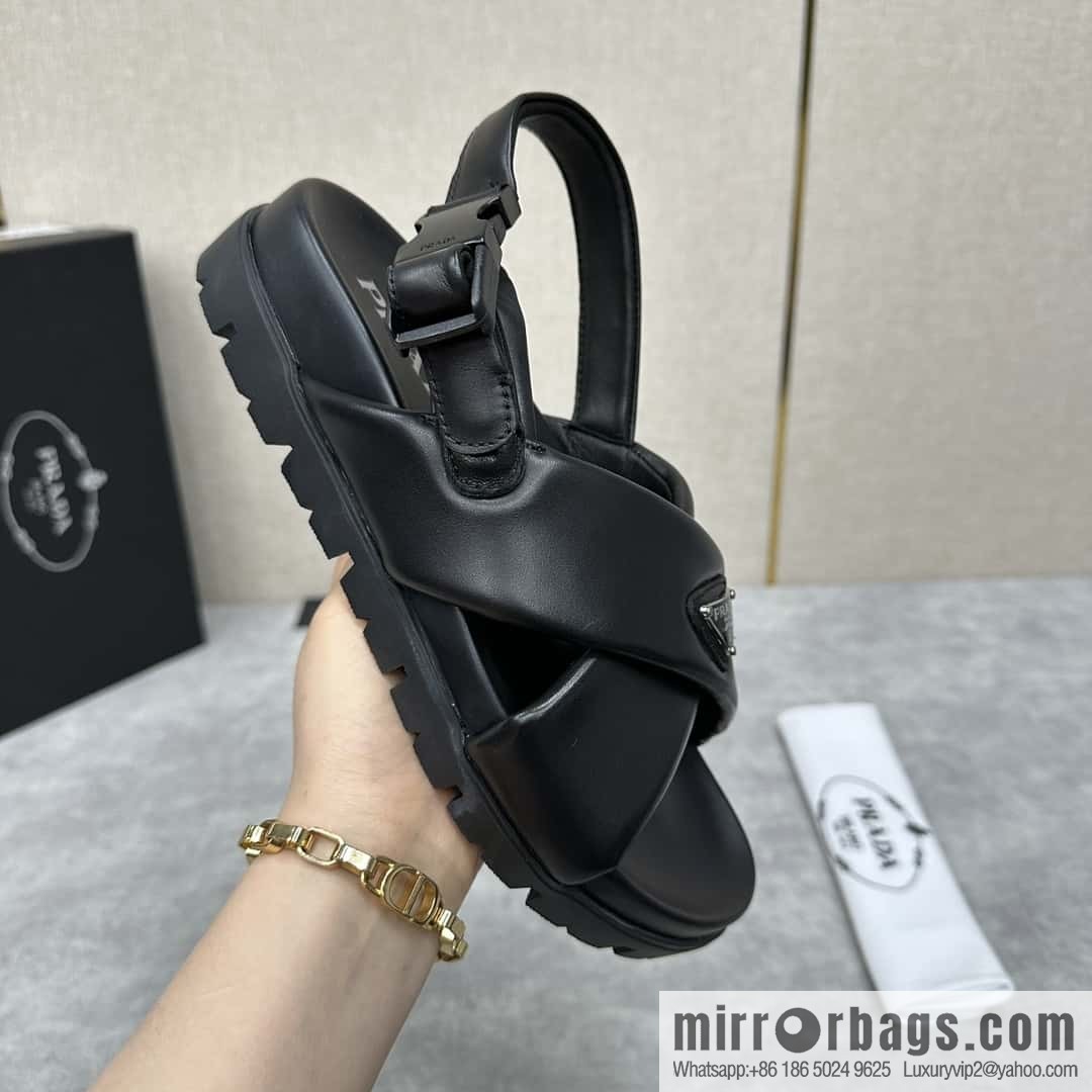 ๐๐P new Prada * Prada, new men's soft sheepskin sandals slippers