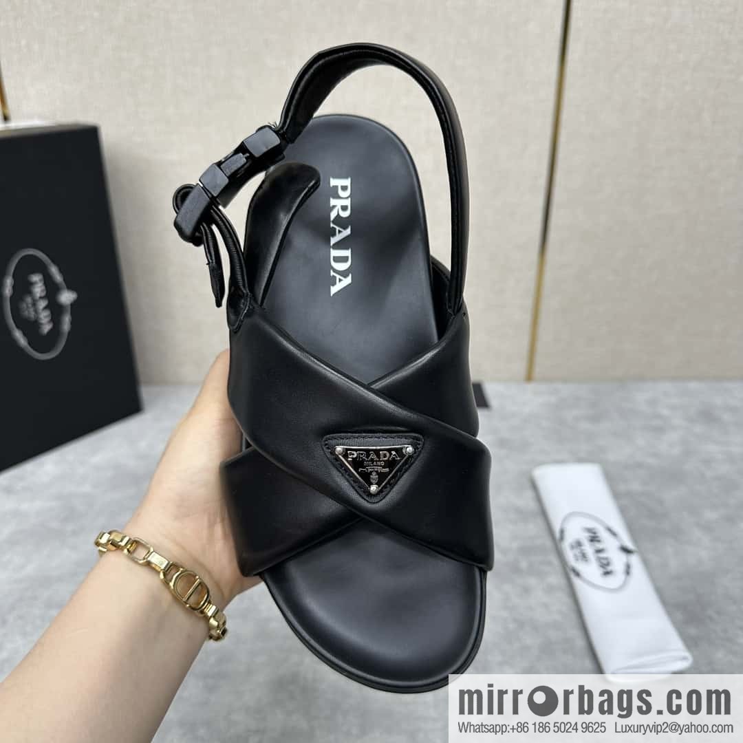 ๐๐P new Prada * Prada, new men's soft sheepskin sandals slippers