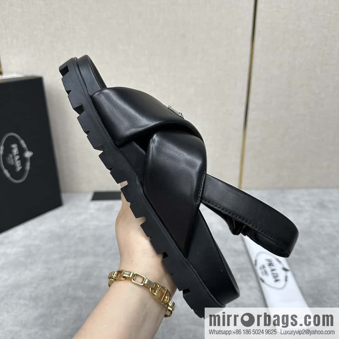 ๐๐P new Prada * Prada, new men's soft sheepskin sandals slippers