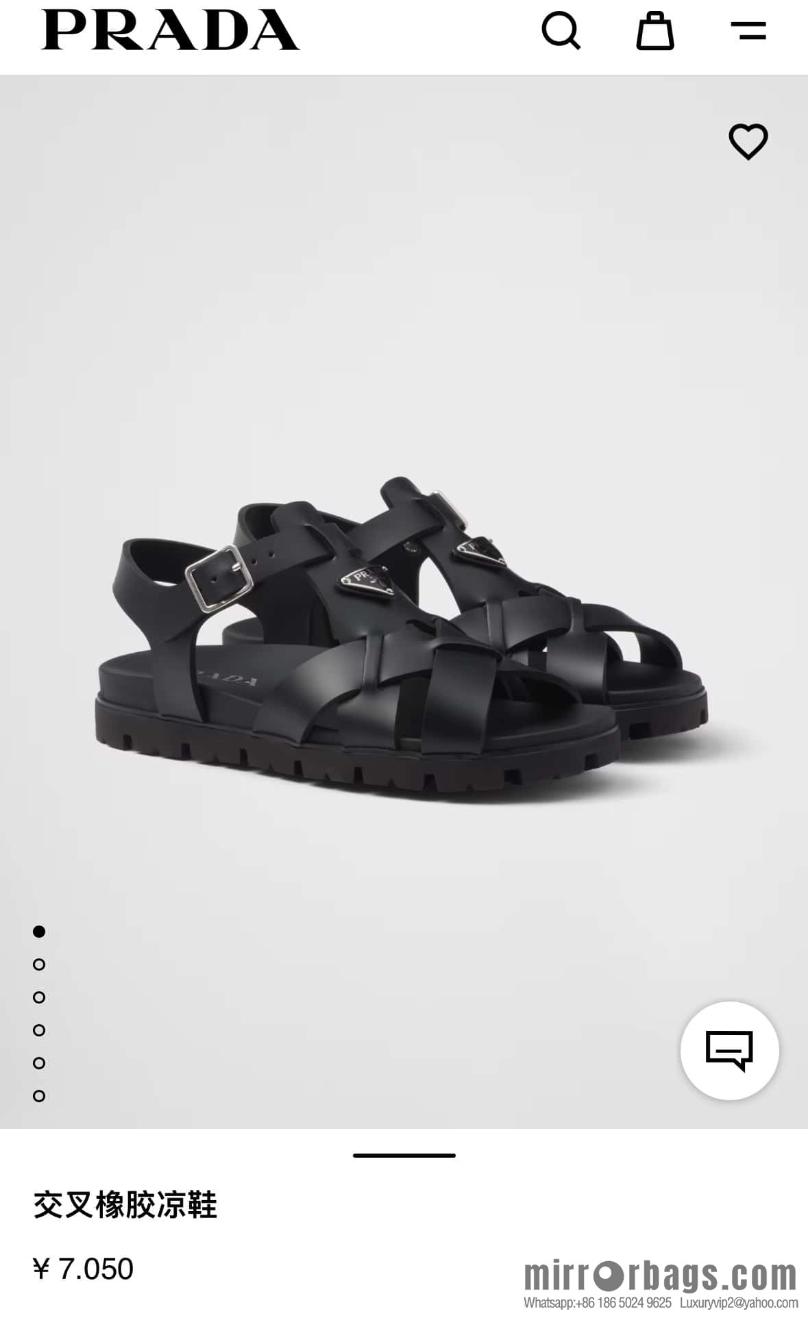 ๐๐P's new Prada * Prada-da, new men's leather cross-woven sandals