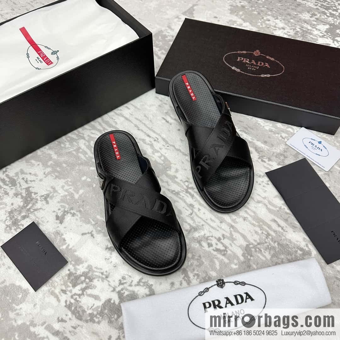 ๐๐P home new product PRAD */Prada, new men's cross sandals drag