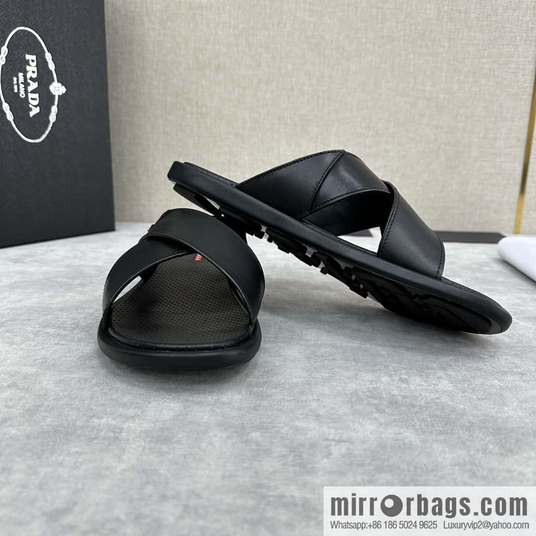 ๐๐P home new product PRAD */Prada, new men's cross sandals drag