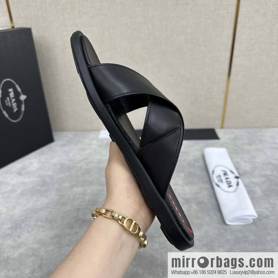 ๐๐P home new product PRAD */Prada, new men's cross sandals drag