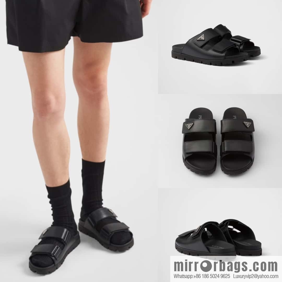 💋💍P Replica Luxury Handbag New Prada * Prada-da, New Men's Leather Sandals
