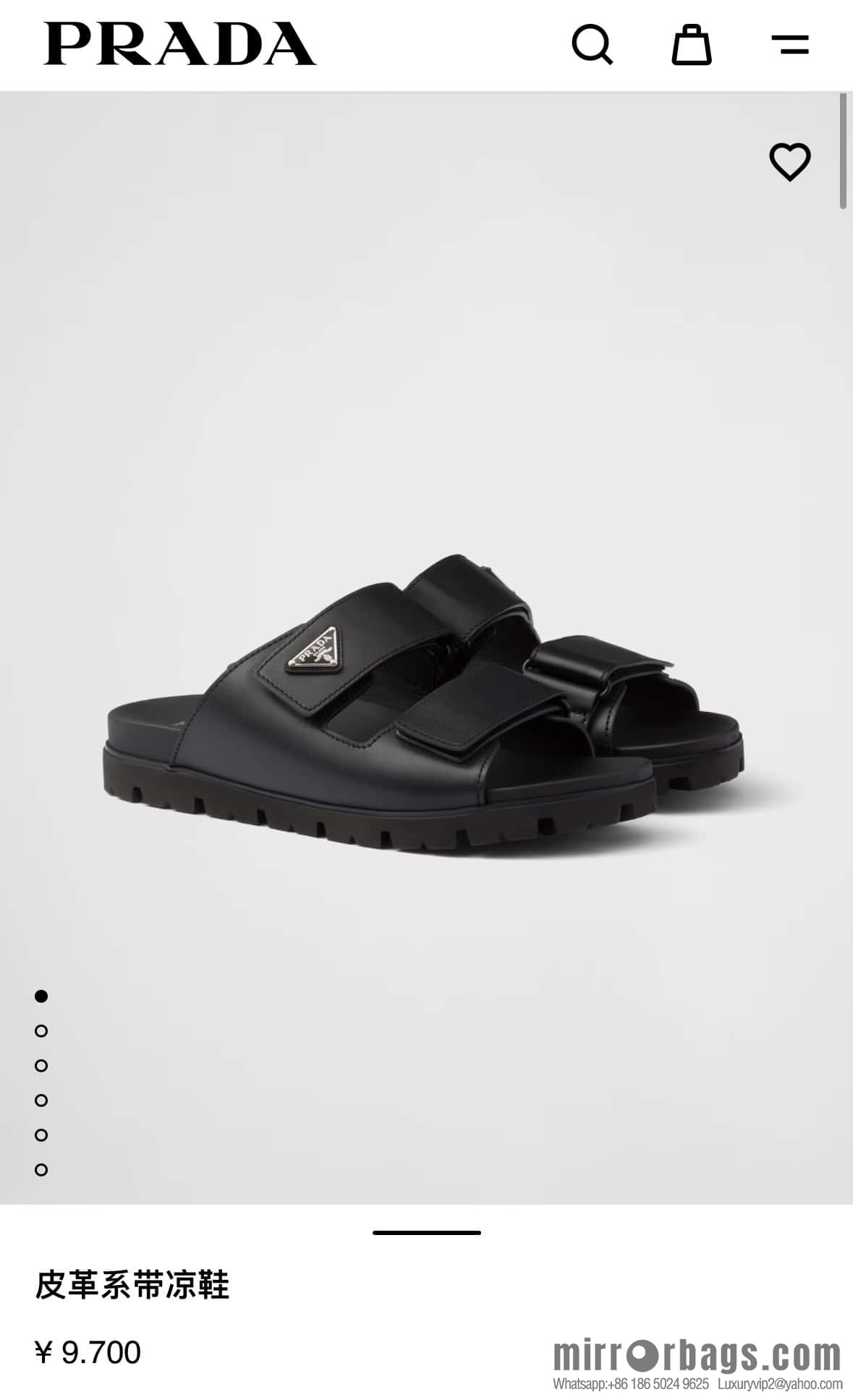 💋💍P Replica Luxury Handbag New Prada * Prada-da, New Men's Leather Sandals