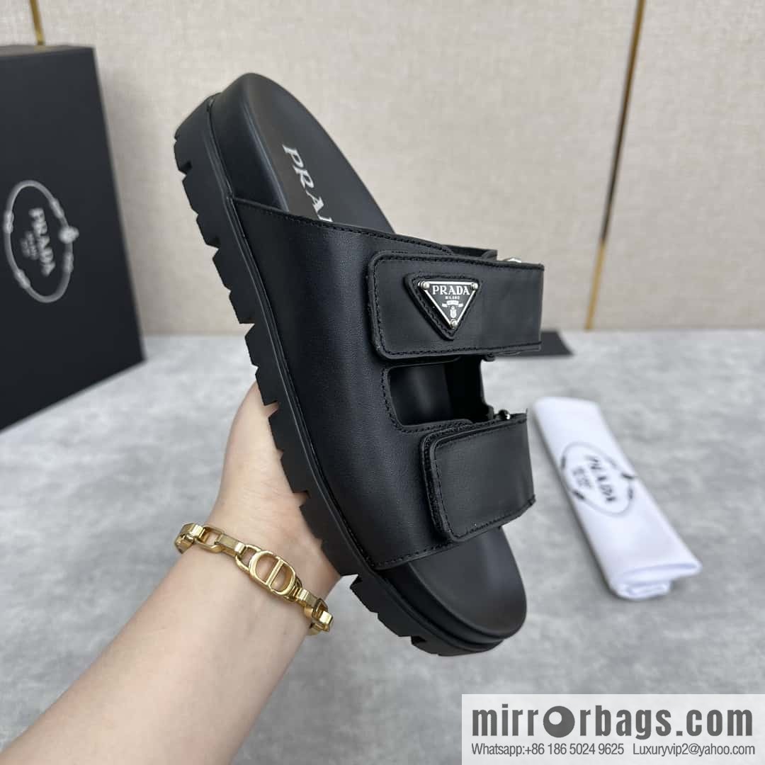 💋💍P Replica Luxury Handbag New Prada * Prada-da, New Men's Leather Sandals