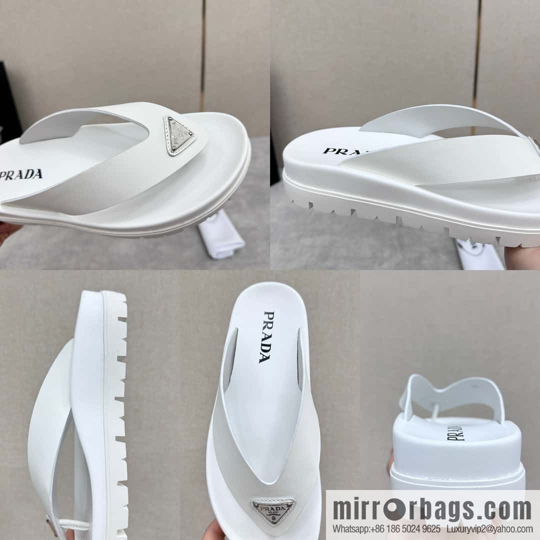 ๐๐P new Prada * Prada-da, new men's leather flip-flops
