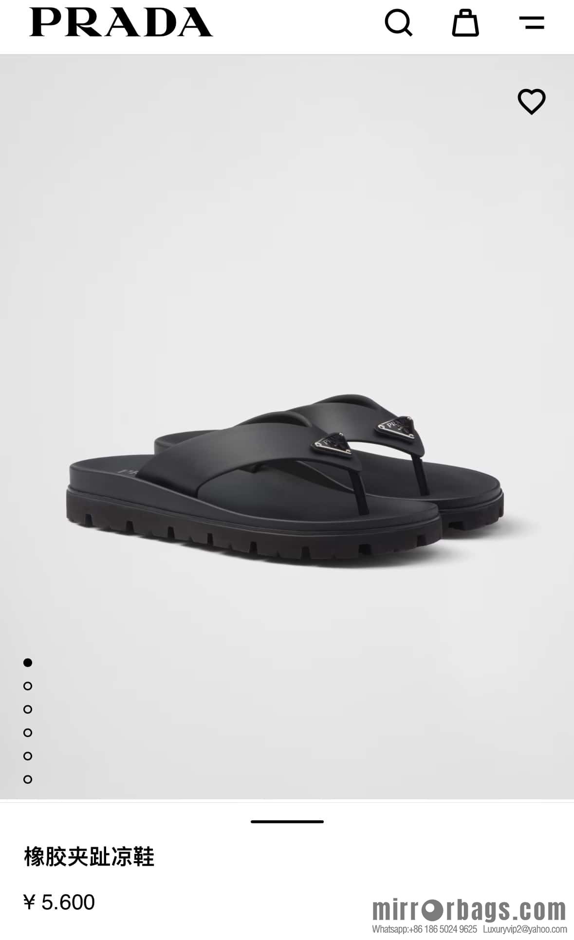 ๐๐P new Prada * Prada-da, new men's leather flip-flops