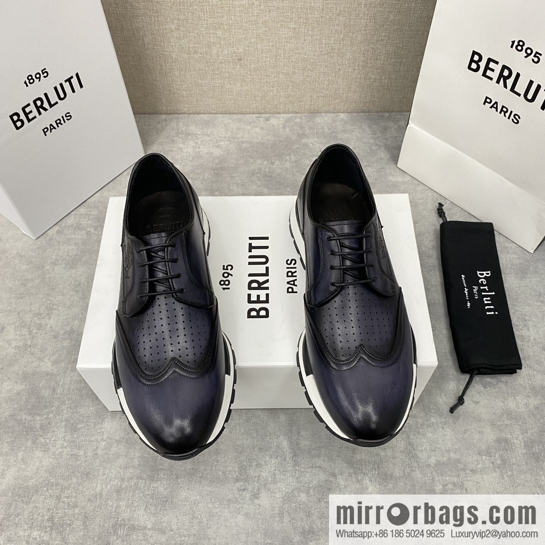 Berlut Bruti, Upgraded Third Generation Private Model Outsole Fast Track Leather Sneakers