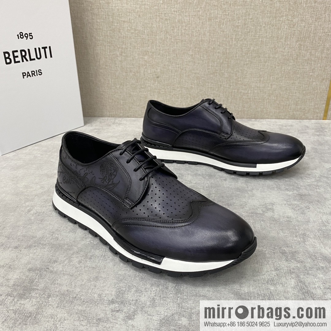 Berlut Bruti, Upgraded Third Generation Private Model Outsole Fast Track Leather Sneakers