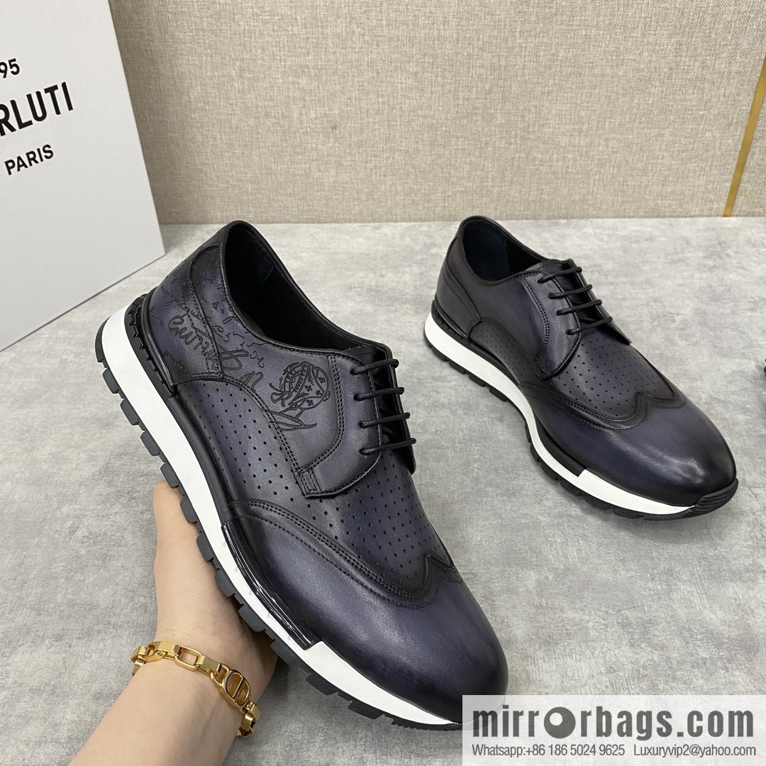 Berlut Bruti, Upgraded Third Generation Private Model Outsole Fast Track Leather Sneakers