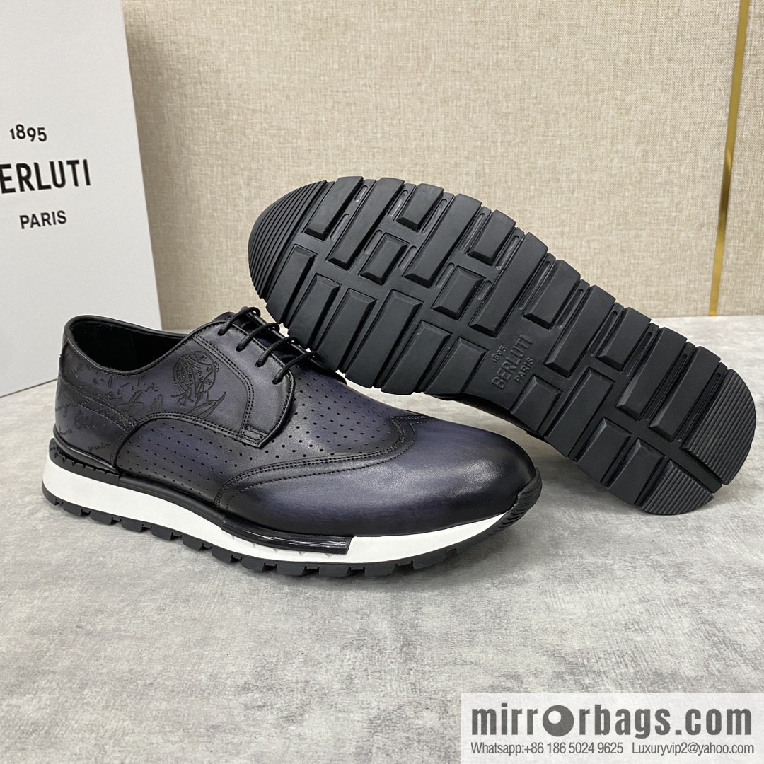 Berlut Bruti, Upgraded Third Generation Private Model Outsole Fast Track Leather Sneakers