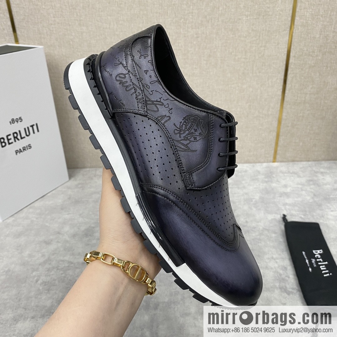 Berlut Bruti, Upgraded Third Generation Private Model Outsole Fast Track Leather Sneakers