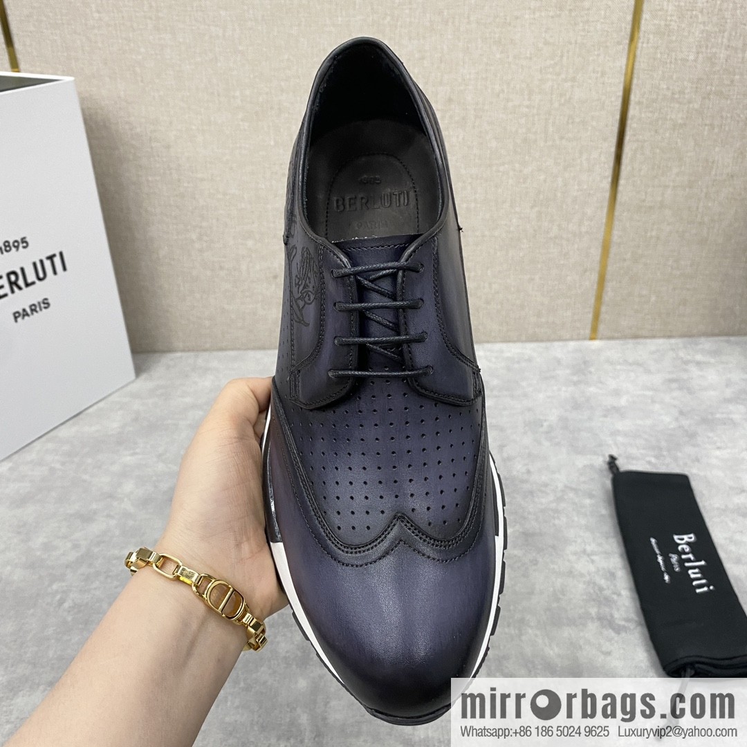Berlut Bruti, Upgraded Third Generation Private Model Outsole Fast Track Leather Sneakers
