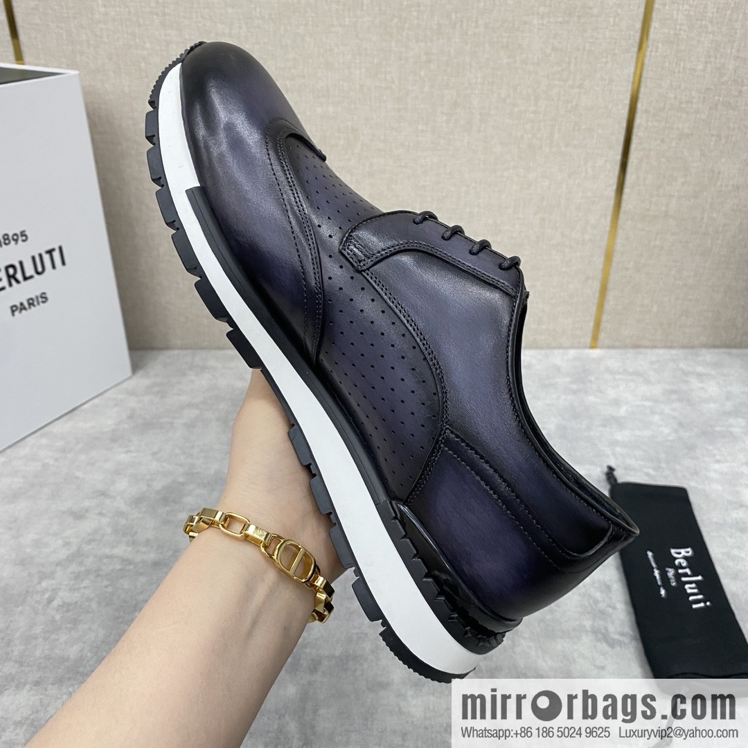 Berlut Bruti, Upgraded Third Generation Private Model Outsole Fast Track Leather Sneakers