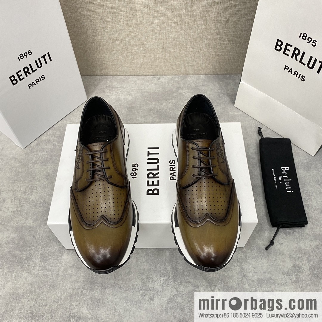 Berlut Bruti, Upgraded Third Generation Private Model Outsole Fast Track Leather Sneakers
