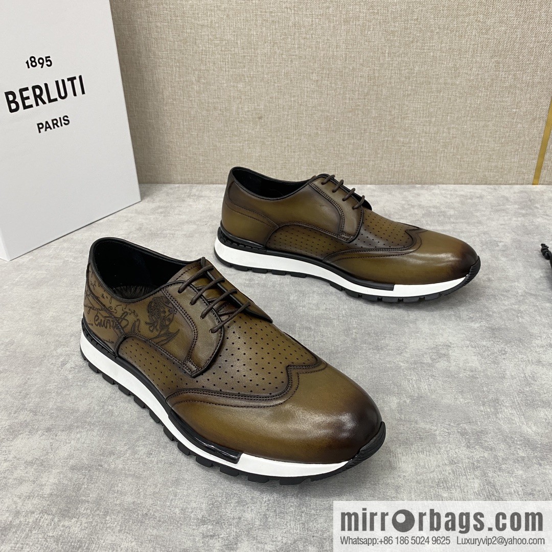 Berlut Bruti, Upgraded Third Generation Private Model Outsole Fast Track Leather Sneakers