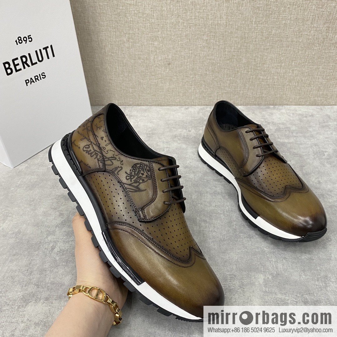 Berlut Bruti, Upgraded Third Generation Private Model Outsole Fast Track Leather Sneakers