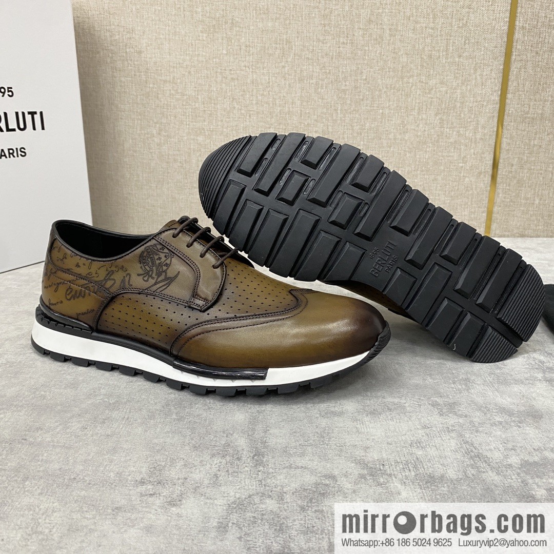 Berlut Bruti, Upgraded Third Generation Private Model Outsole Fast Track Leather Sneakers