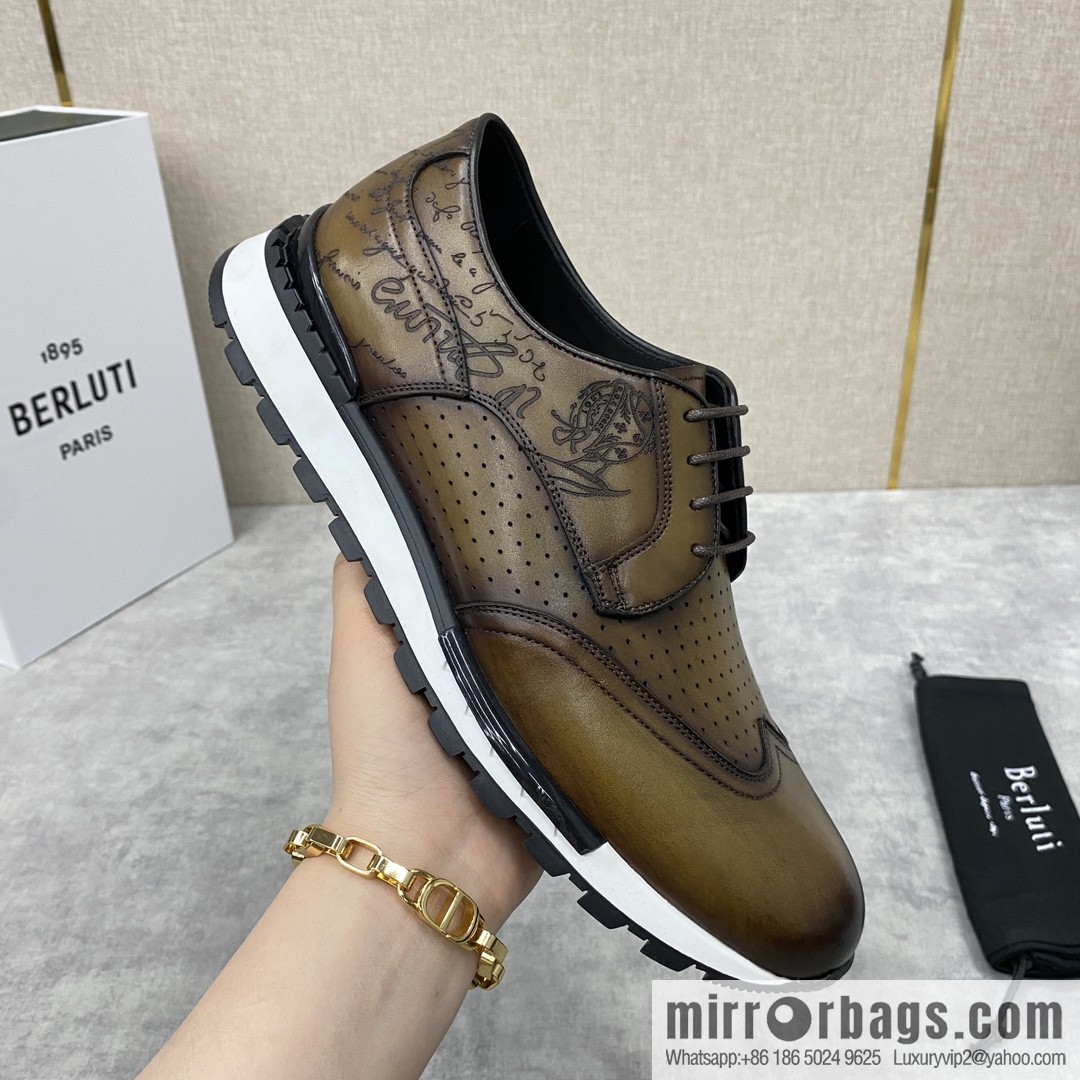 Berlut Bruti, Upgraded Third Generation Private Model Outsole Fast Track Leather Sneakers