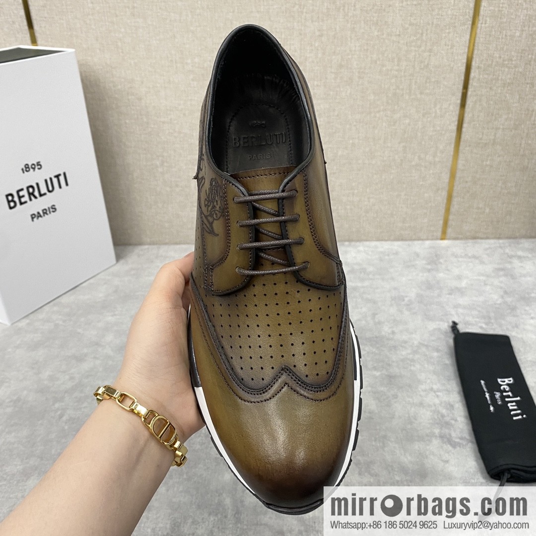 Berlut Bruti, Upgraded Third Generation Private Model Outsole Fast Track Leather Sneakers