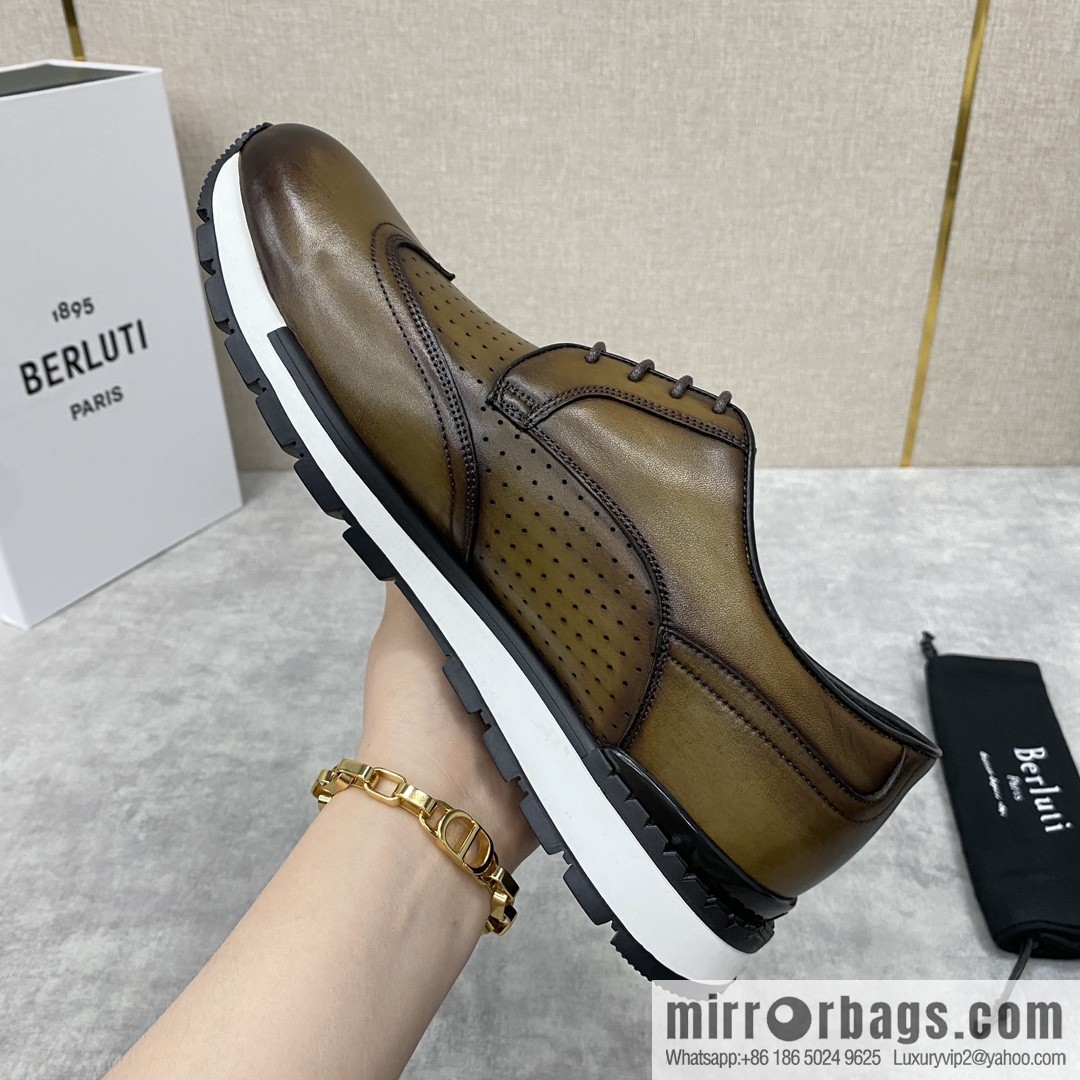Berlut Bruti, Upgraded Third Generation Private Model Outsole Fast Track Leather Sneakers