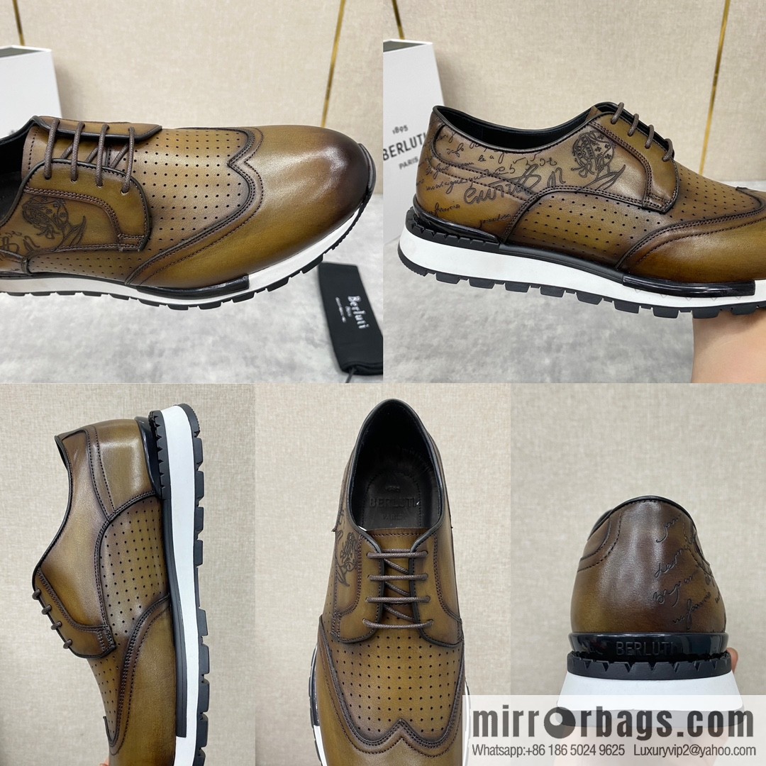 Berlut Bruti, Upgraded Third Generation Private Model Outsole Fast Track Leather Sneakers