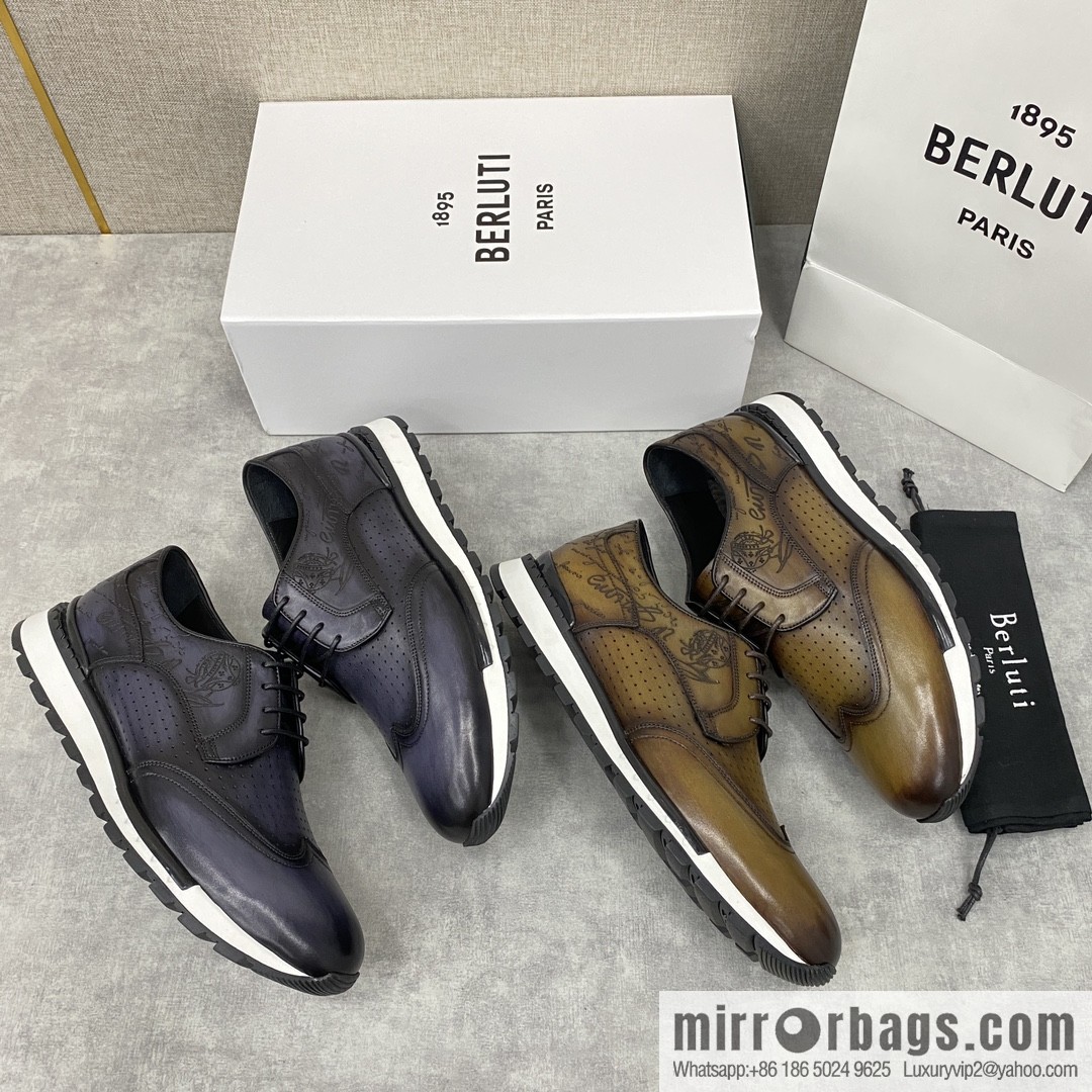 Berlut Bruti, Upgraded Third Generation Private Model Outsole Fast Track Leather Sneakers