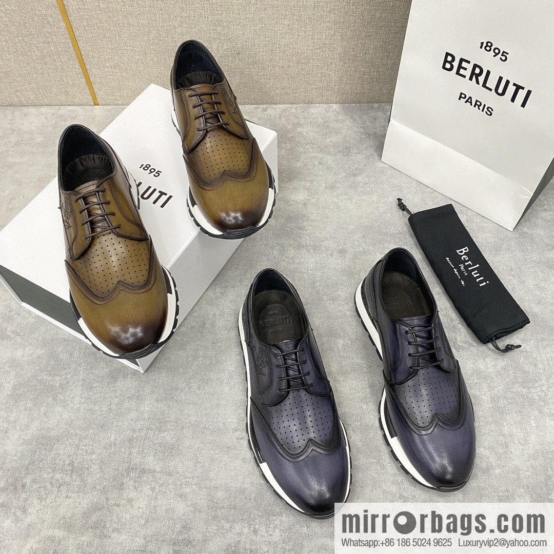 Berlut Bruti, Upgraded Third Generation Private Model Outsole Fast Track Leather Sneakers
