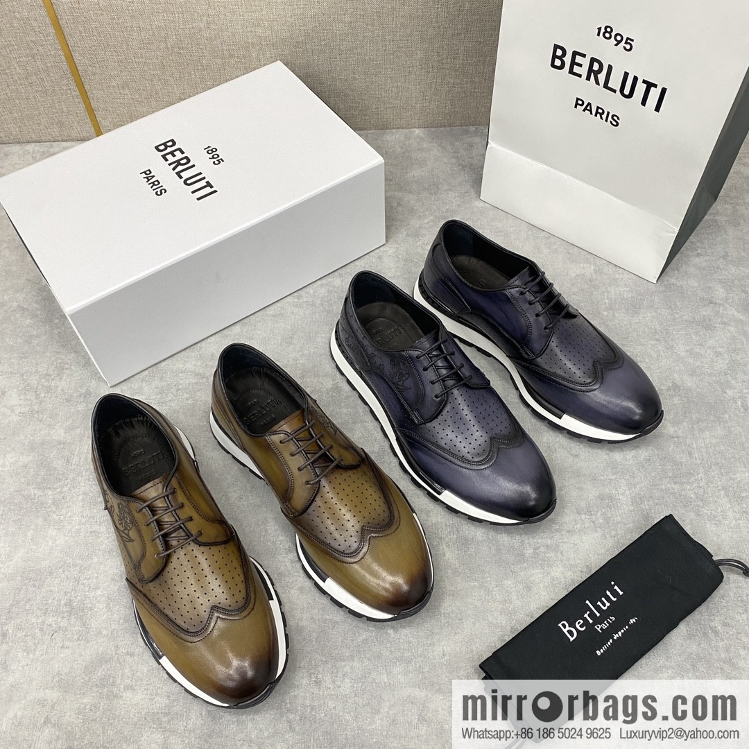 Berlut Bruti, Upgraded Third Generation Private Model Outsole Fast Track Leather Sneakers