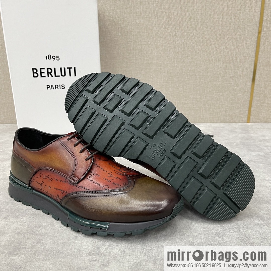 Berlut Bruti, Upgraded Third Generation Private Model Outsole Fast Track Leather Sneakers