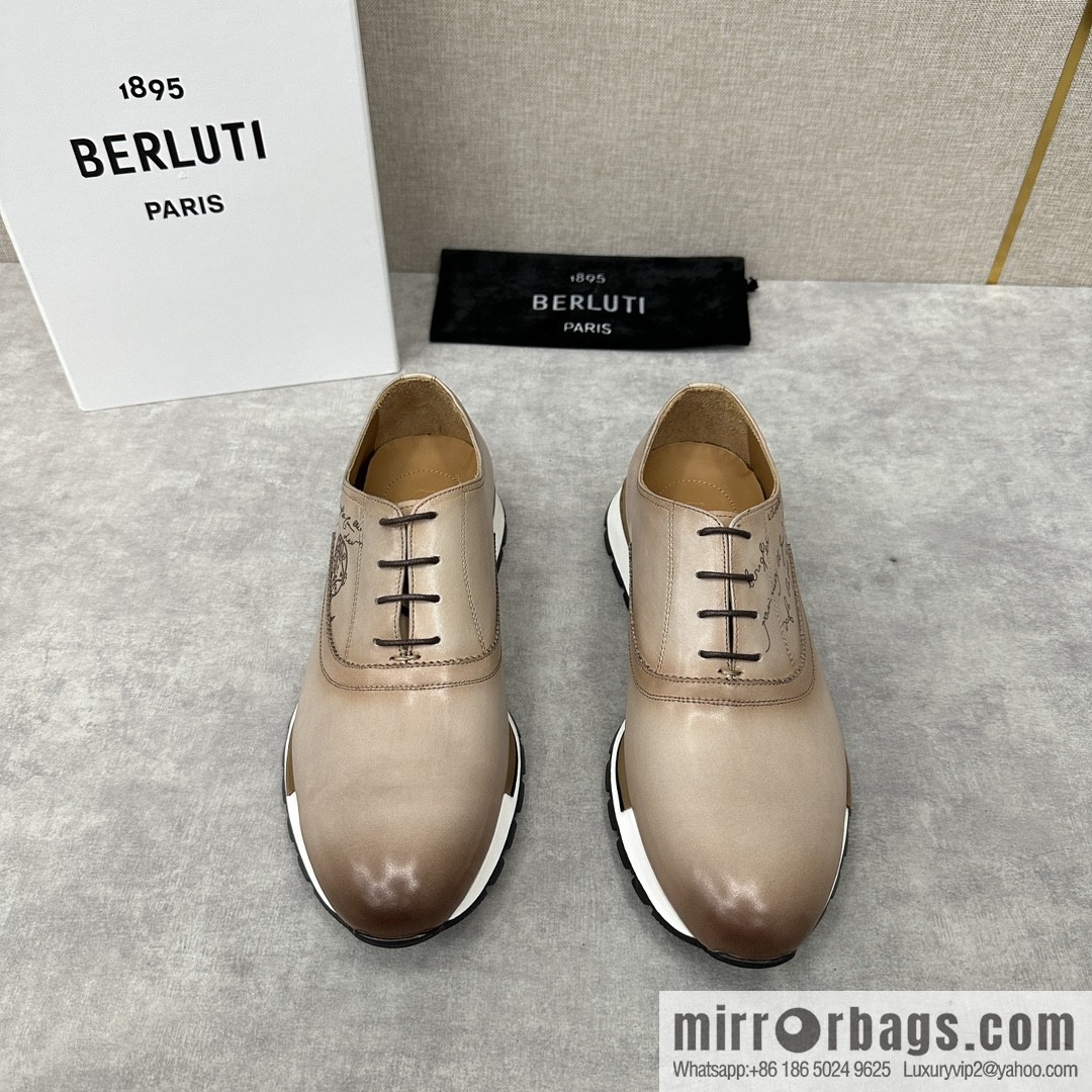 Berlut Bruti, Upgraded Third Generation Private Model Outsole Fast Track Leather Sneakers