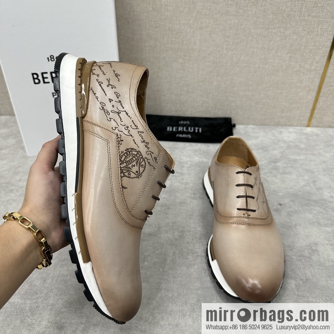 Berlut Bruti, Upgraded Third Generation Private Model Outsole Fast Track Leather Sneakers
