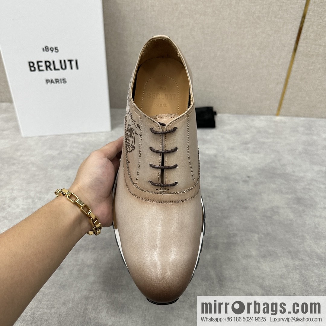Berlut Bruti, Upgraded Third Generation Private Model Outsole Fast Track Leather Sneakers