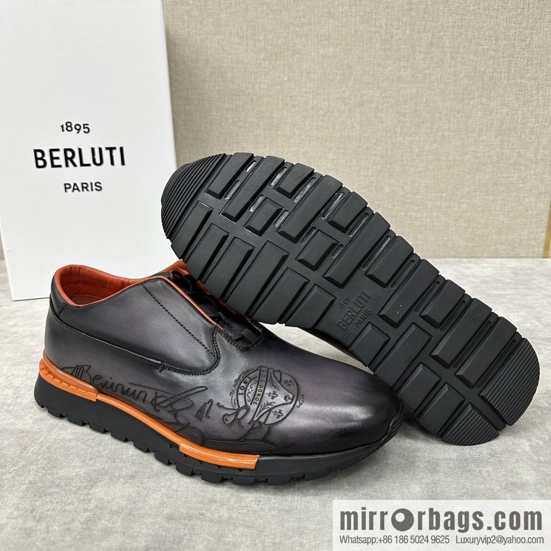 Berlut Bruti, Upgraded Third Generation Private Model Outsole Fast Track Leather Sneakers
