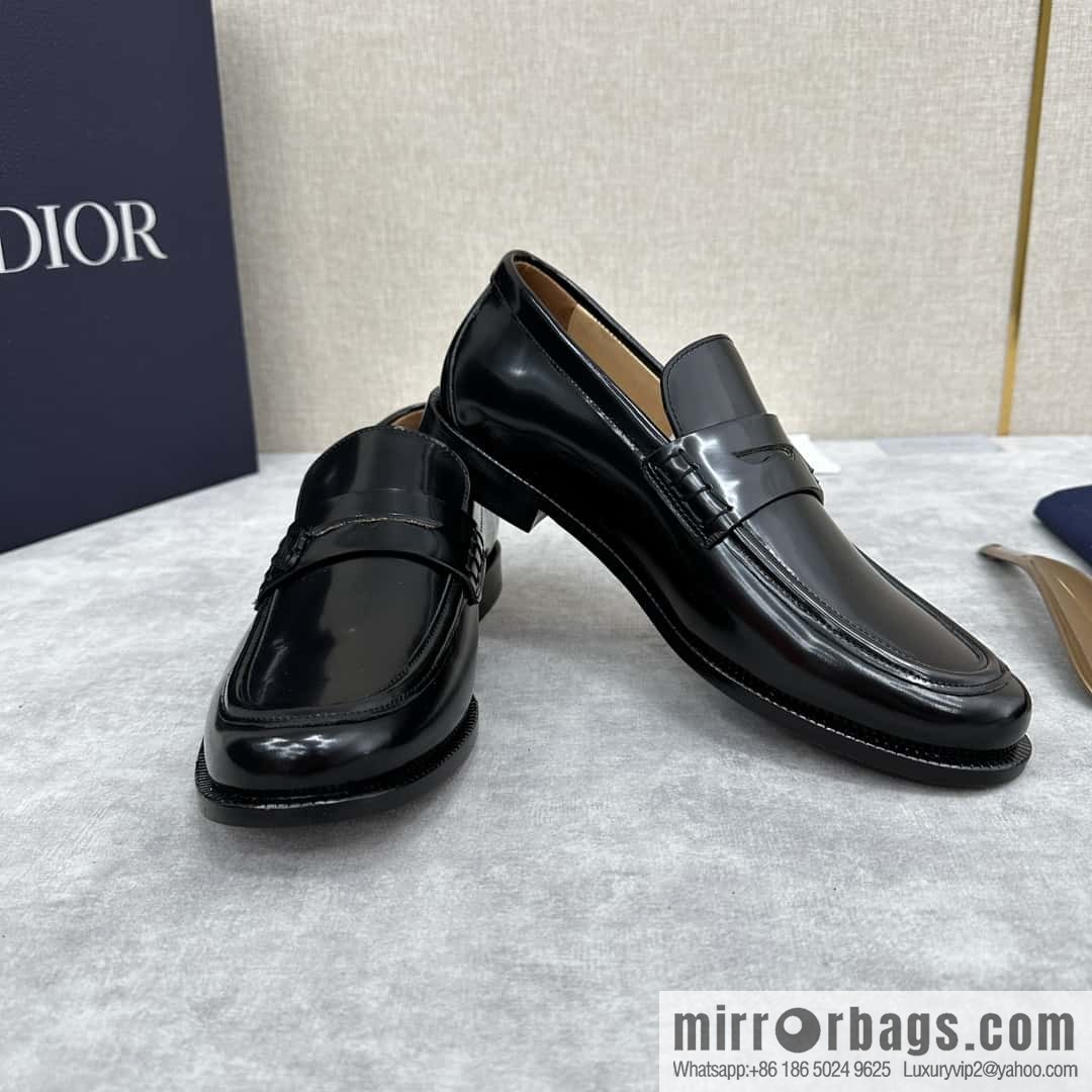 ππ CD Replica Luxury Handbag New Products, Dio Granville Loafers Leather Shoes