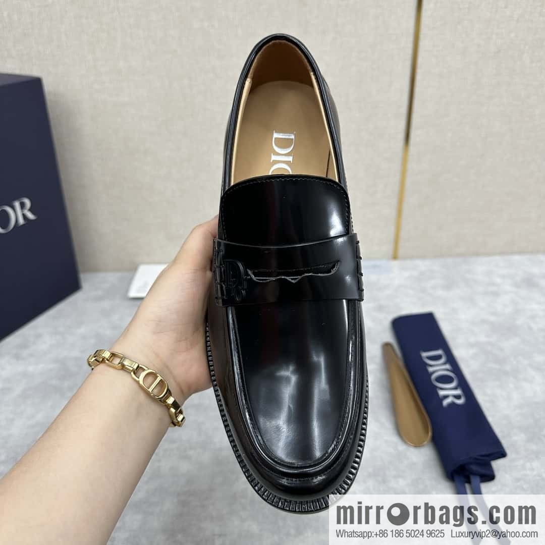 ππ CD Replica Luxury Handbag New Products, Dio Granville Loafers Leather Shoes