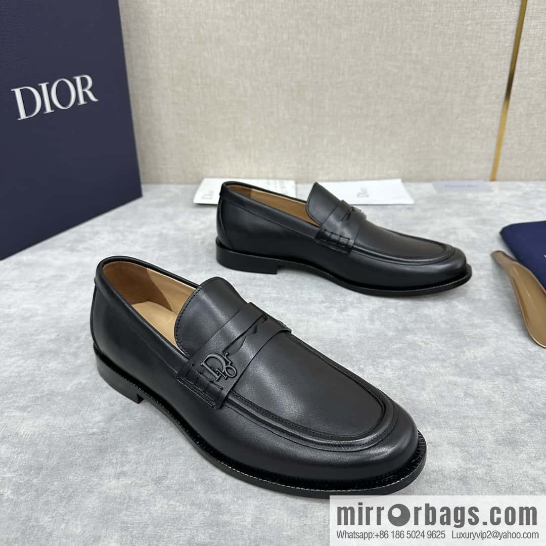 ππ CD Replica Luxury Handbag New Products, Dio Granville Loafers Leather Shoes
