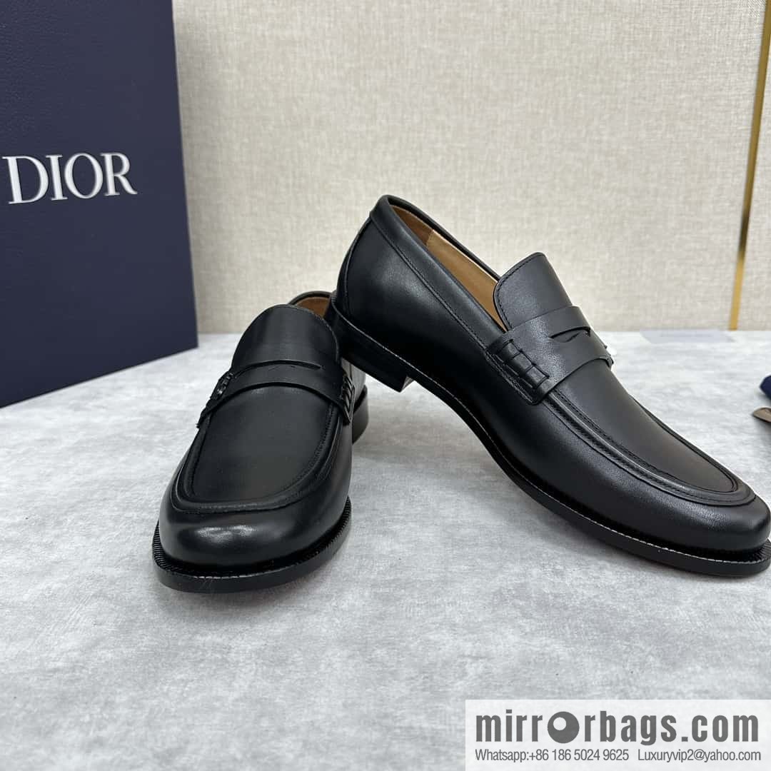 ππ CD Replica Luxury Handbag New Products, Dio Granville Loafers Leather Shoes