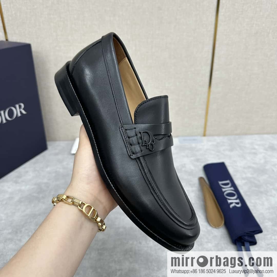 ππ CD Replica Luxury Handbag New Products, Dio Granville Loafers Leather Shoes