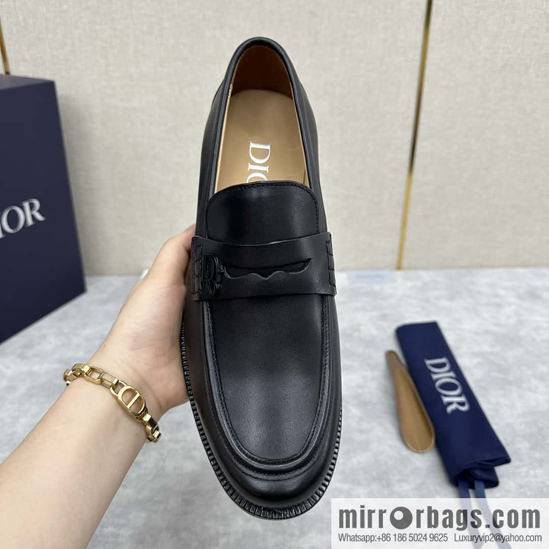 ππ CD Replica Luxury Handbag New Products, Dio Granville Loafers Leather Shoes