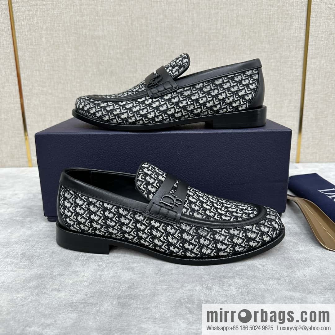 ππ CD Replica Luxury Handbag New Products, Dio Granville Loafers Leather Shoes