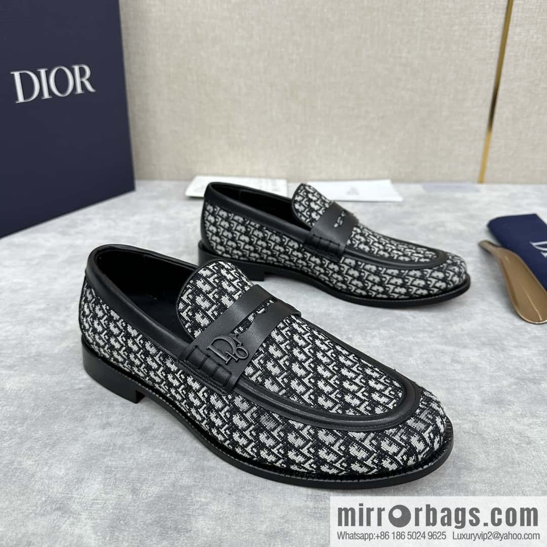 ππ CD Replica Luxury Handbag New Products, Dio Granville Loafers Leather Shoes
