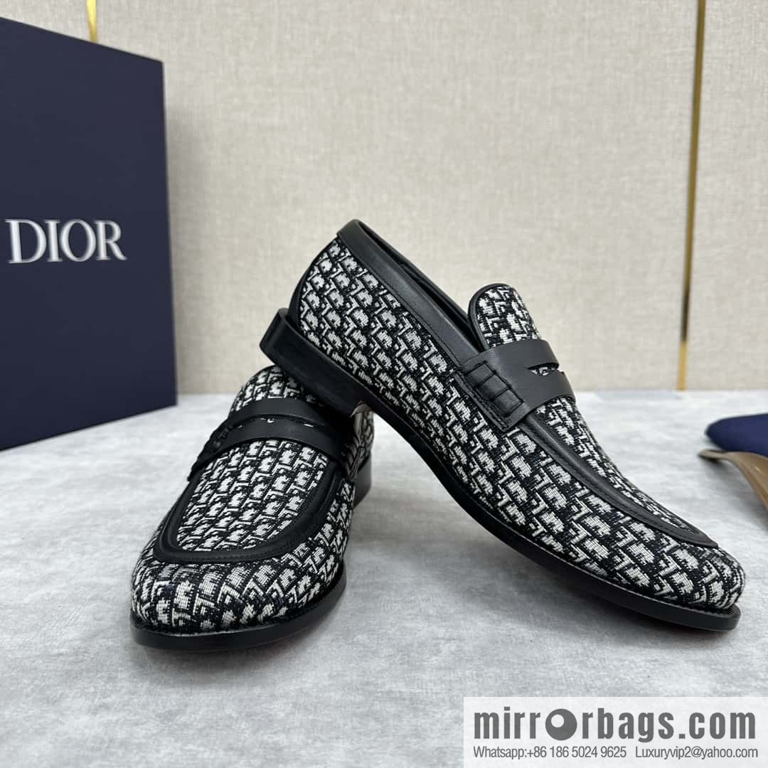 ππ CD Replica Luxury Handbag New Products, Dio Granville Loafers Leather Shoes