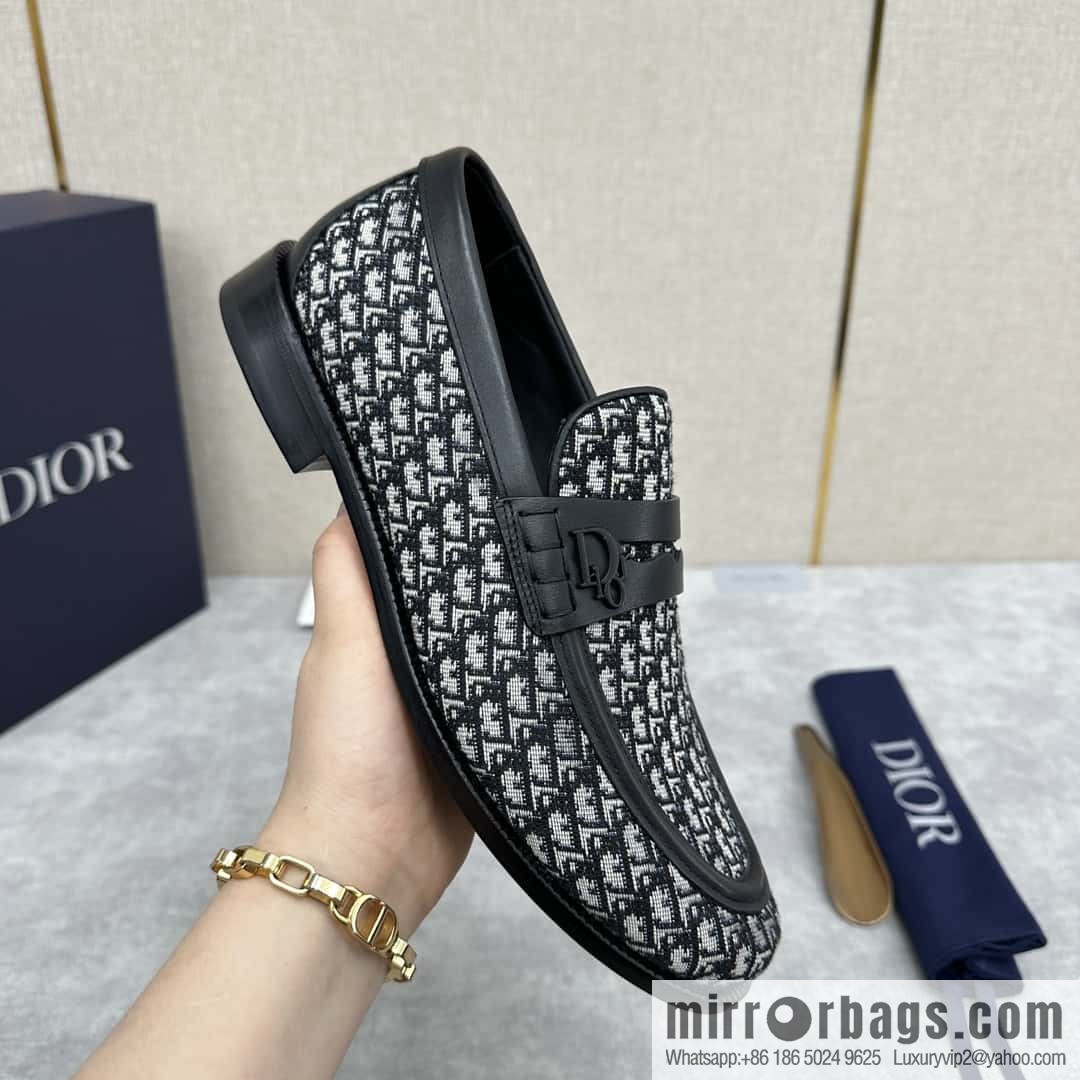 ππ CD Replica Luxury Handbag New Products, Dio Granville Loafers Leather Shoes