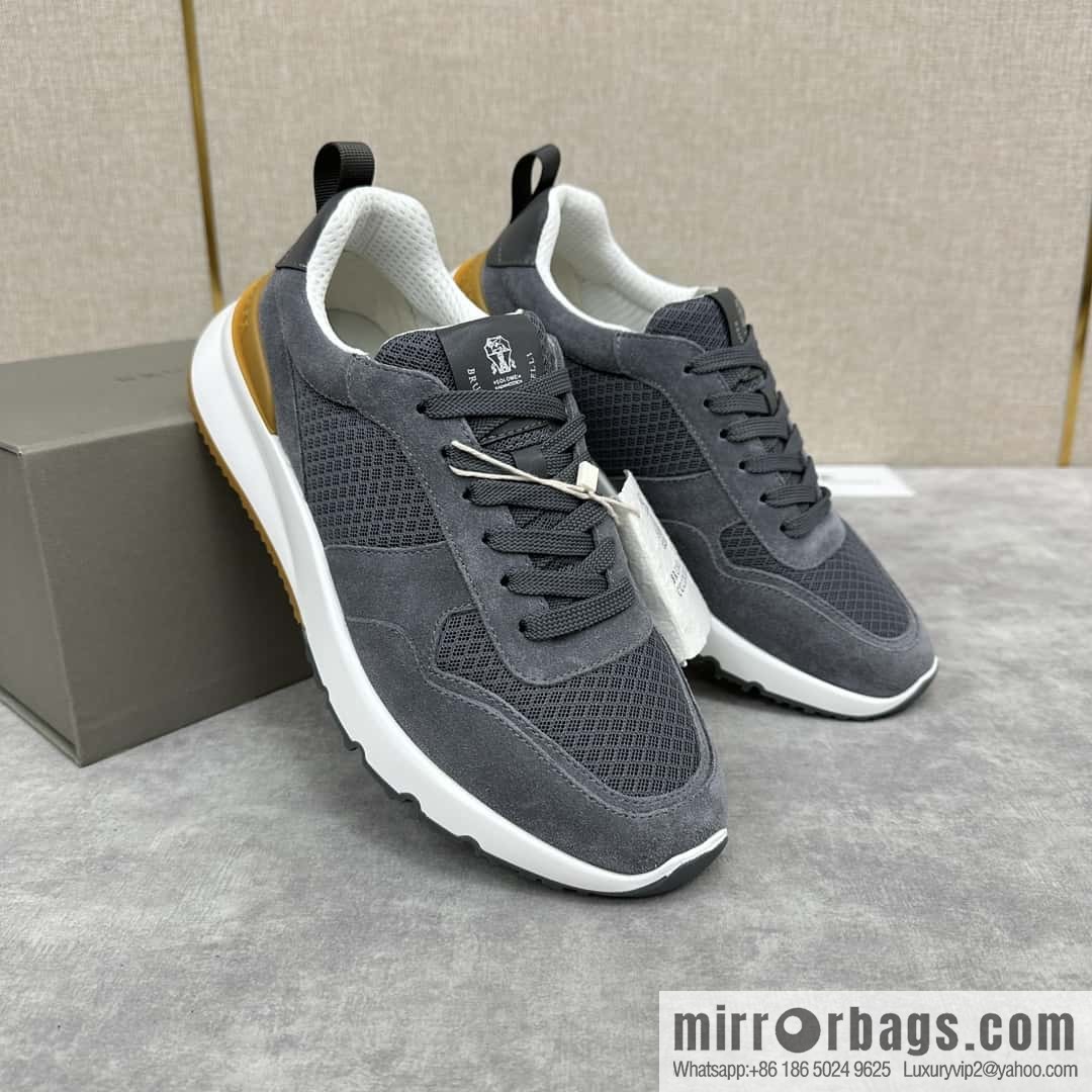 ππBC New Brunello Cucinell * Anti-Leather Splicing Low-Top Sneakers