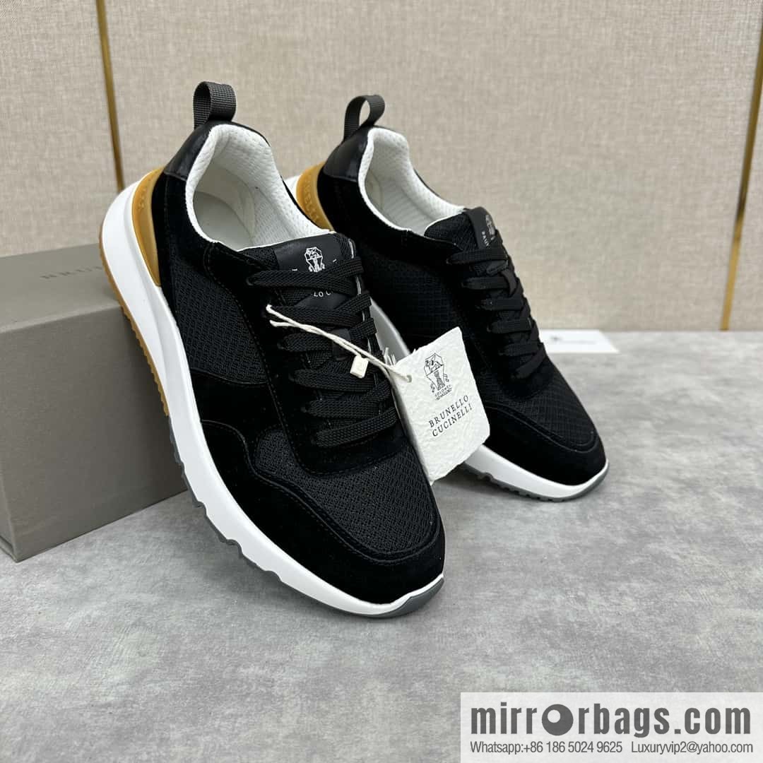 ππBC New Brunello Cucinell * Anti-Leather Splicing Low-Top Sneakers