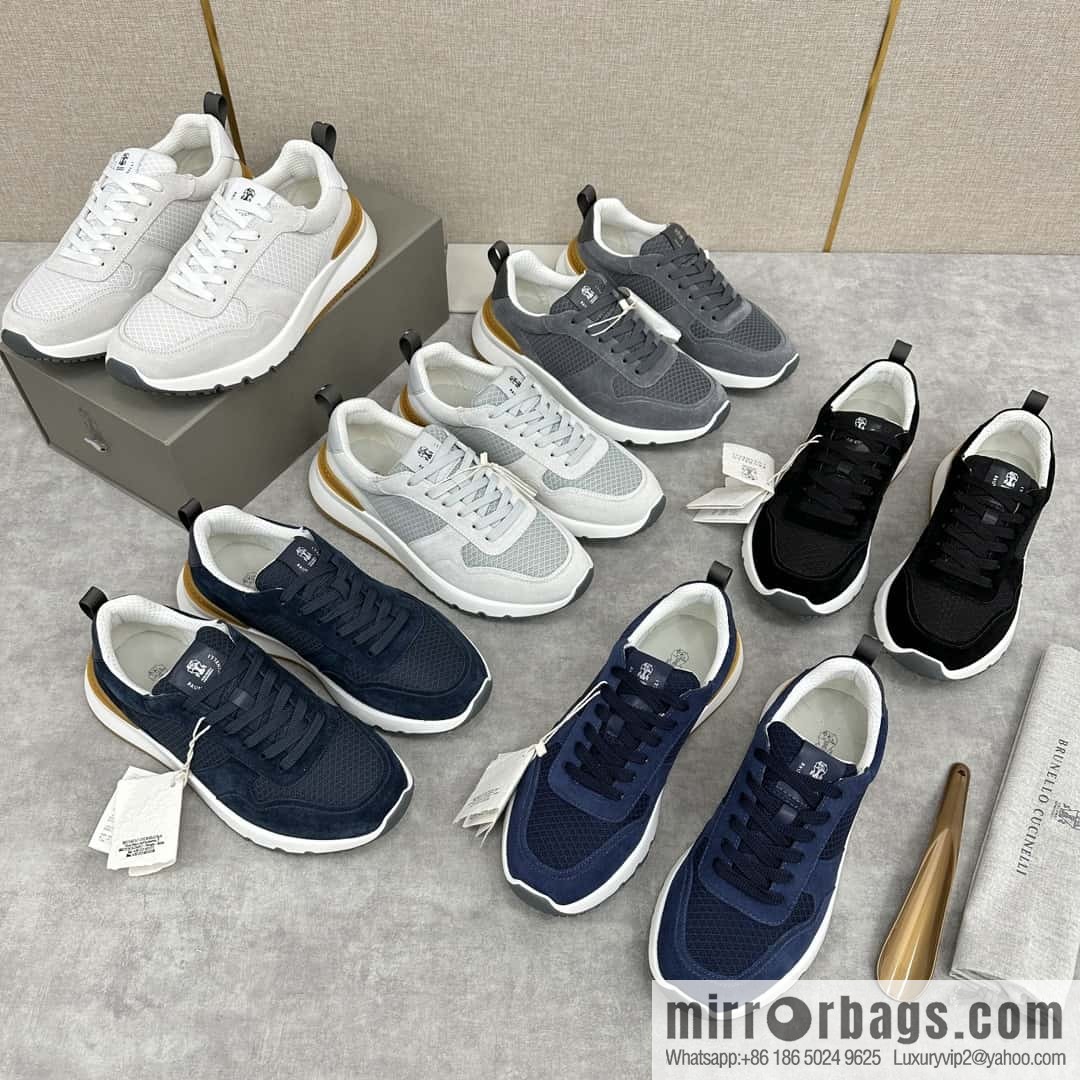ππBC New Brunello Cucinell * Anti-Leather Splicing Low-Top Sneakers